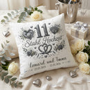 Stahlhochzeit Kissen personalisiert als romantisches Hochzeitsjubiläum Geschenk