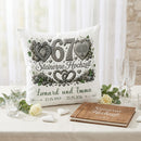 Personalisiertes Kissen Steinerne Hochzeit mit großer 67