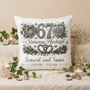 Steinerne Hochzeit Geschenk mit verschlungenen Herzen und Steinmotiv