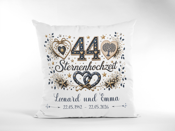 Sternenhochzeit Kissen personalisiert als hochwertiges Hochzeitsjubiläum Geschenk