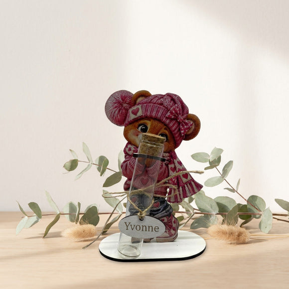 Geschenk für Freundin Mama Schwester oder Tochter mit Teddybär Motiv