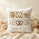 Geschenk Topashochzeit personalisiertes Kissen zum 52. Hochzeitstag
