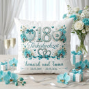 Geschenk Türkishochzeit – personalisiertes Kissen mit Namen und Datum zum 18. Hochzeitstag