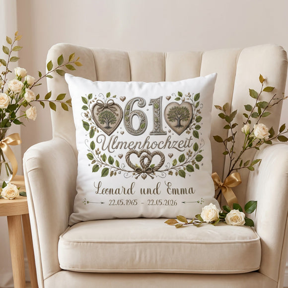 Geschenk für 61 Jahre Ehe personalisiert mit Namen und Datum