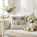 Hochzeitsjubiläum Geschenk Ulmenhochzeit personalisiertes Kissen