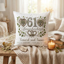 Geschenk Ulmenhochzeit personalisiertes Kissen