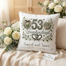 Geschenk zum 53. Hochzeitstag mit Namen und Hochzeitsdatum