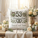Geschenk Uranhochzeit personalisiertes Kissen zum 53. Hochzeitstag