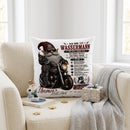 Geschenk Sternzeichen Wassermann Mann – personalisiertes 40 x 40 cm Kissen für Biker und Motorradfans