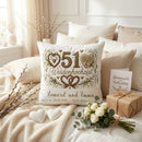 Geschenk 51. Hochzeitstag – personalisiertes Kissen zur Weidenhochzeit mit Namen und Datum