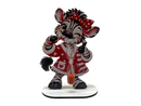 Zahnputzuhr Zebra mit roter Schleife und passender Zahnbürste für Kinder