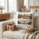 Geschenk 49. Hochzeitstag – personalisiertes Kissen zur Zedernen Hochzeit mit Namen und Datum