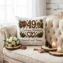 Geschenk Zederne Hochzeit – personalisiertes Kissen mit Namen und Datum