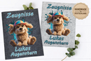 Geschenk zur Einschulung mit Hund Design und Filzmappe