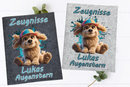 Individuelle Zeugnishülle mit Namen und Hundemotiv