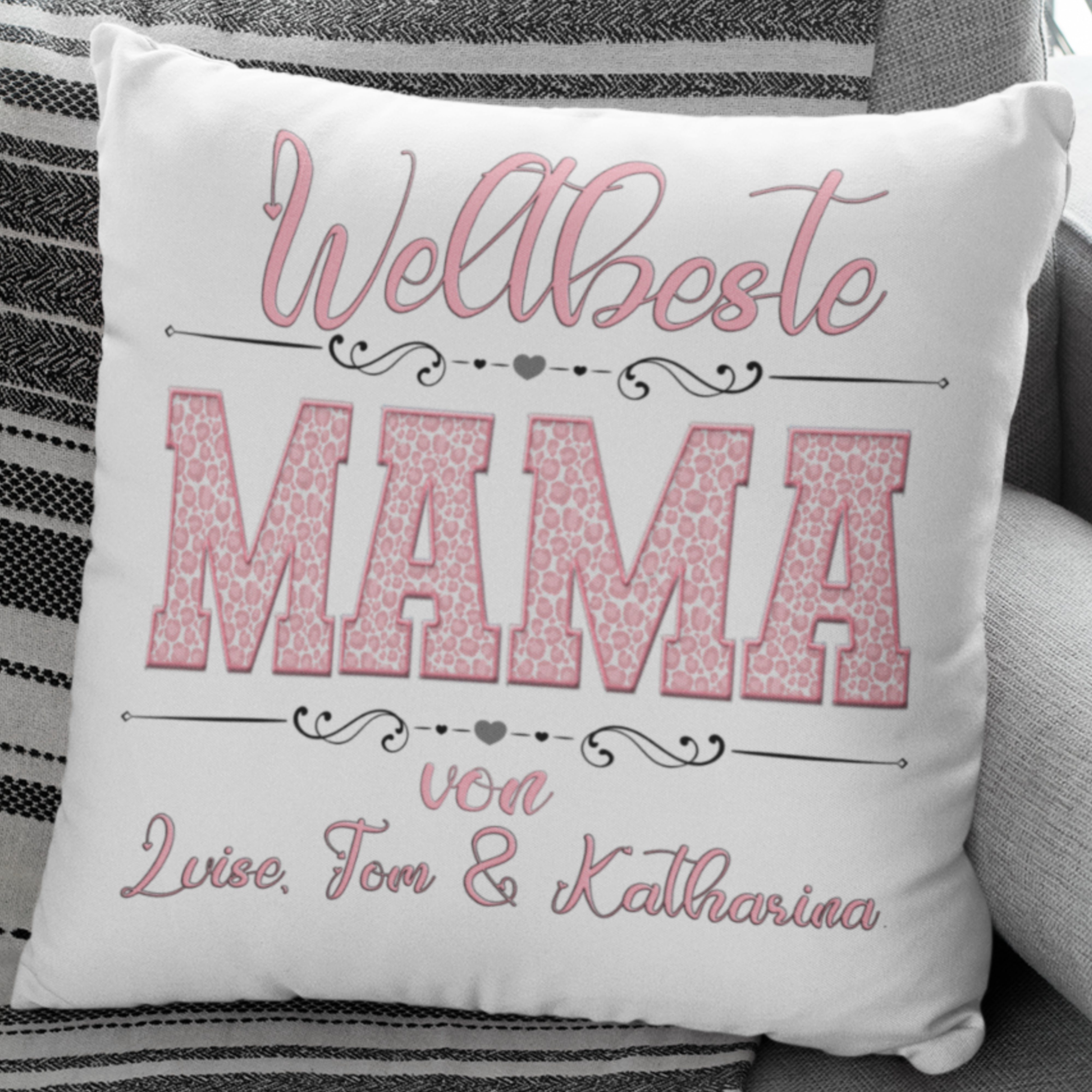 Geschenk für beste Mama- Kissen mit Namen- Muttertagsgeschenke- Mama Geschenke personalisiert