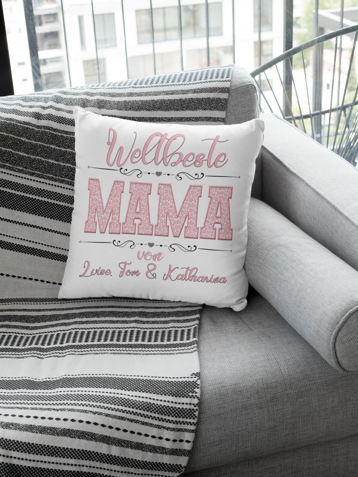 Geschenk für beste Mama- Kissen mit Namen- Muttertagsgeschenke- Mama Geschenke personalisiert