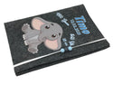 U Heft Hülle Filz mit Namen datum Impfpass fach Elefant untersuchungsheft hülle personalisiert geschenk geburt dunkel