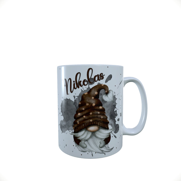Wichtel Tasse personalisiert Gnome mit Namen Glühwein Tasse Wintertasse Geschenk weihnachten braun Gnom mann