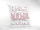Muttertagsgeschenk: Kissen mit MAMA-Buchstaben und Wunschtext