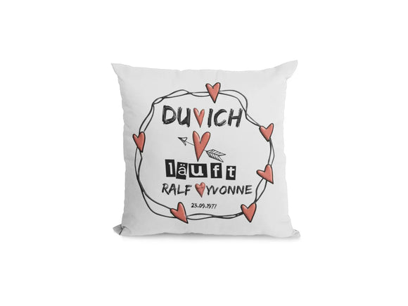 Kissen Du Und Ich Läuft Mit Namen Datum Hochzeitstag Valentinstags Geschenk Freund Freundin Geburtstag Fadensalat-shop