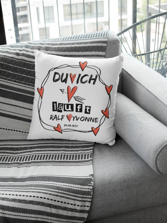 Kissen Du Und Ich Läuft Mit Namen Datum Hochzeitstag Valentinstags Geschenk Freund Freundin Geburtstag Fadensalat-shop