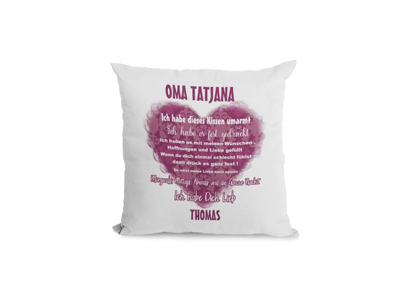 Kissen Oma geschenk mit Namen wir haben es umarmt Individuell personalisiert einzahl mehrzahl enkelnamen dekokisse Fadensalat-shop