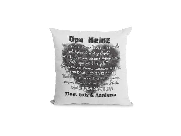 Geschenk für Opa – Kissen mit Spruch und individueller Widmung