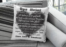 Vatertagsgeschenk: Opa Kissen mit Herzmotiv und Namen