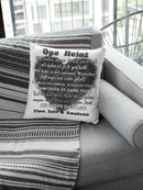 Kuschelkissen für Opa mit Herzmotiv und Namen der Enkel