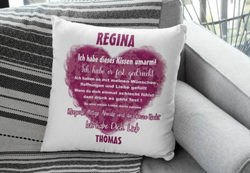 Kissen Umarmt Mit Namen Personalisiert Hochzeitstag Valentinstags Geschenk Frau Liebe Fadensalat-shop