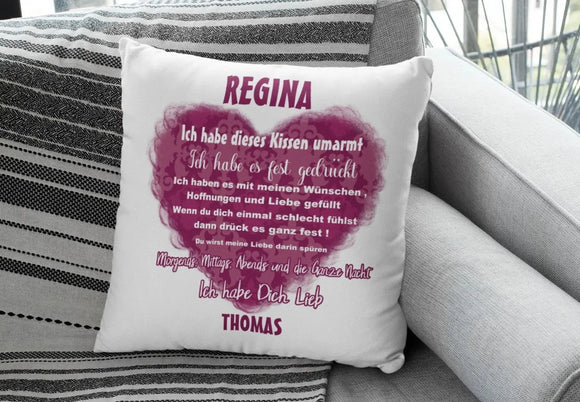 Kissen Umarmt Mit Namen Personalisiert Hochzeitstag Valentinstags Geschenk Frau Liebe Fadensalat-shop