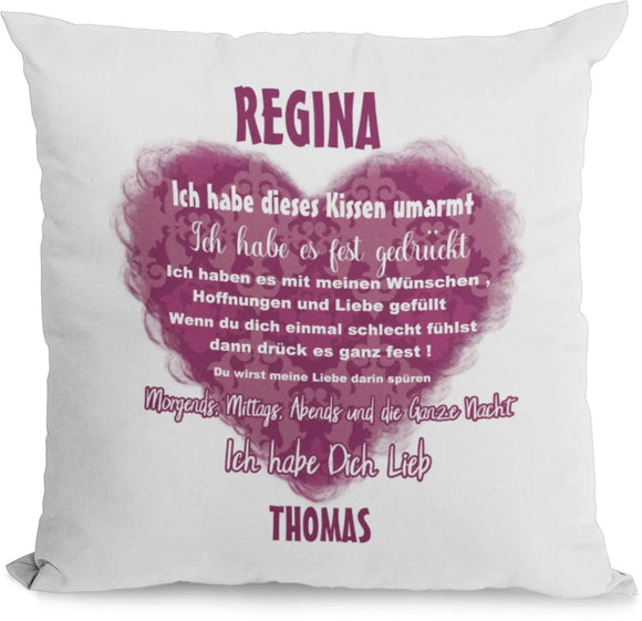 Kissen Umarmt Mit Namen Personalisiert Hochzeitstag Valentinstags Geschenk Frau Liebe Fadensalat-shop