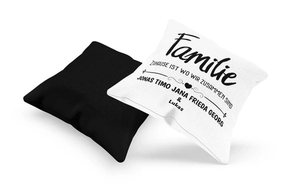 Kissen für Familien mit namen Geschenk Geburtstag Geschenk zum Einzug Fadensalat-shop