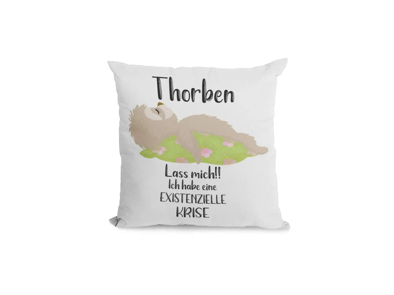 Kissen mit Namen Faultier Lass mich ,Krise Geschenk geburtstag lustiges geschenk Fadensalat-shop