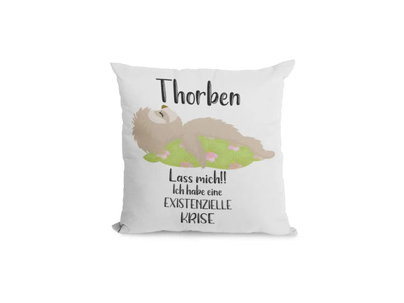 Kissen mit Namen Faultier Lass mich ,Krise Geschenk geburtstag lustiges geschenk Fadensalat-shop