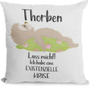 Kissen mit Namen Faultier Lass mich ,Krise Geschenk geburtstag lustiges geschenk Fadensalat-shop