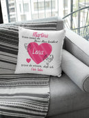 Kissen mit Namen geschenk herzberührt liebeserklärung Individuell personalisiert partnerschaft freundschaft Fadensalat-shop