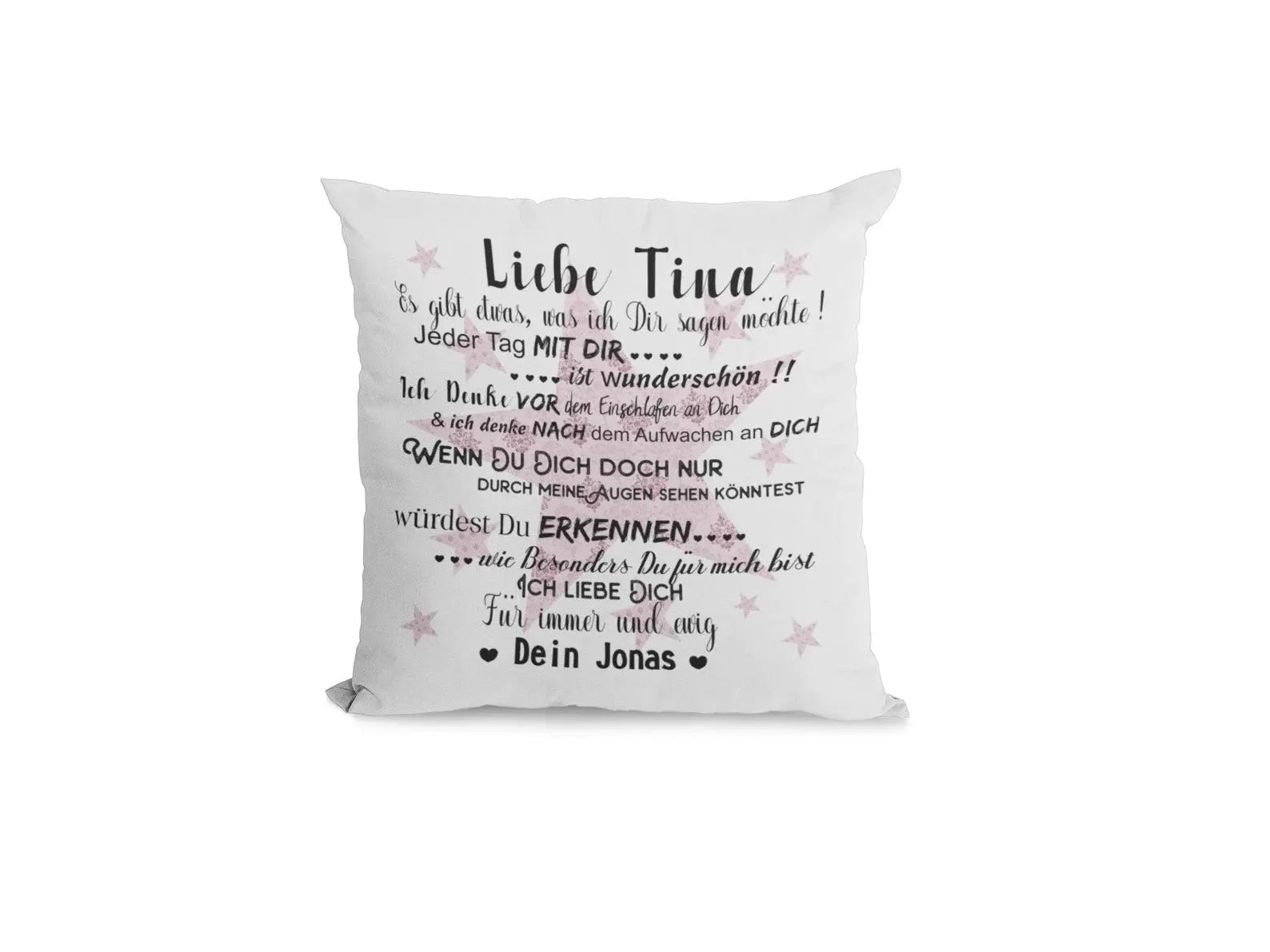 Kissen mit Namen geschenk liebeserklärung Individuell personalisiert partnerschaft freundschaft Valetienstag Hochzeittag jahrestag