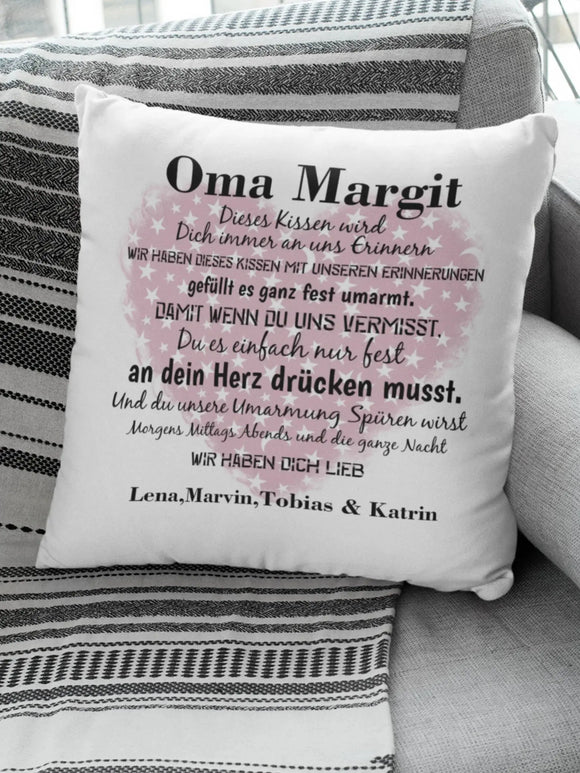 Oma Kissen personalisiert – weicher Bezug, langlebiger Direktdruck