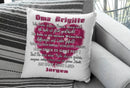 Liebevolles Geschenk für Oma: Kissen mit Spruch und Herzdesign