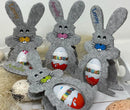 Osterhase mit namen aus Filz Ü-Ei halter eierhalter oster geschenk personalisiert osterei hell Fadensalat-shop