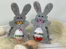 Osterhase mit namen aus Filz Ü-Ei halter eierhalter oster geschenk personalisiert osterei hell Fadensalat-shop