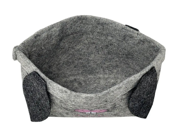 Osterkorb mit Namen personalisiert Osternest Filz Ostergeschenk Osterkörbchen Kinder Grün Fadensalat-shop