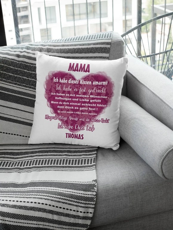 Dekokissen mit Text als Muttertagsgeschenk personalisiert