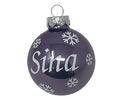Weihnachtskugel mit Name | Christbaumkugeln Glas Flieder personalisierte Christbaumkugel | Weihnachtskugeln personalisiert | Geschenkide Fadensalat-shop