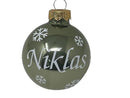 Weihnachtskugel mit Name | Christbaumkugeln Glas Grün personalisierte Christbaumkugel | Weihnachtskugeln personalisiert | Geschenkidee Fadensalat-shop