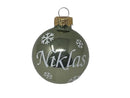 Weihnachtskugel mit Name | Christbaumkugeln Glas Grün personalisierte Christbaumkugel | Weihnachtskugeln personalisiert | Geschenkidee Fadensalat-shop