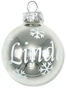 Weihnachtskugel mit Name | Christbaumkugeln Glas Silber personalisierte Christbaumkugel | Weihnachtskugeln personalisiert | Geschenkidee Fadensalat-shop