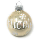 Weihnachtskugel mit Name | Christbaumkugeln Glas creme personalisierte Christbaumkugel | Weihnachtskugeln personalisiert | Geschenkidee Fadensalat-shop